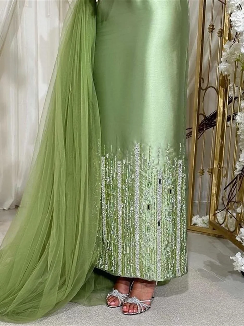 Oisslec vestido de baile moda um ombro bainha vestido de festa até o chão lantejoulas cetim franzido vestidos de noite formais плаokubе ж onderdelenе