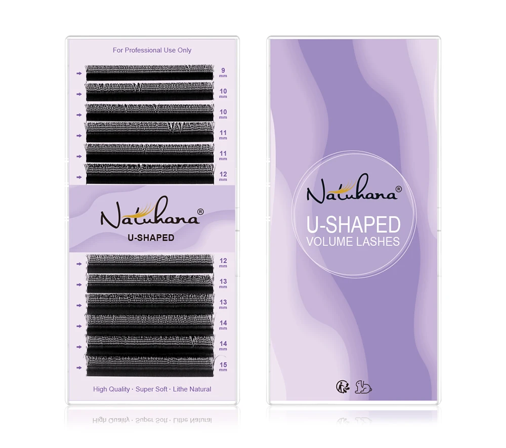 NATUHANA U-förmige 3D 4D 5D Wimpernverlängerung YY Lashes Superweiche, vorgefertigte Volumen-Fächerwimpern C/D natürliche Wispy Lash – Detail 8