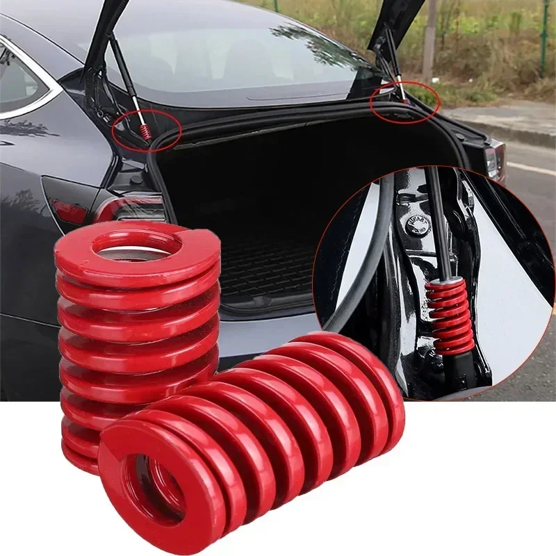 

2pcs Die Springs For Rear Trunk Tailgate Strut Support Lift Bars Tool For Tesla Model 3 Red Car Accessories Rod Shock Absorber