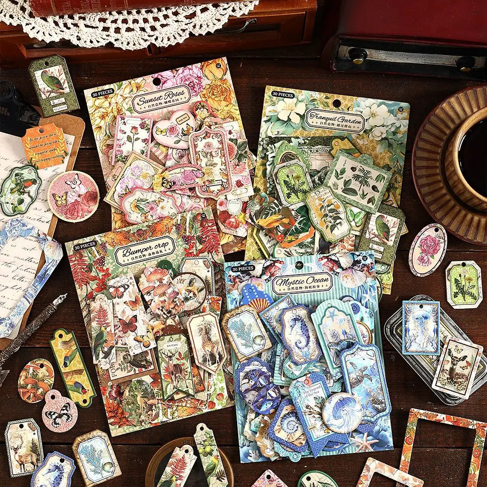 100pcs/lot Memo Pads Material Paper natural creation Junk Journal Scrapbooking Cards Retro Background Decoration Paper