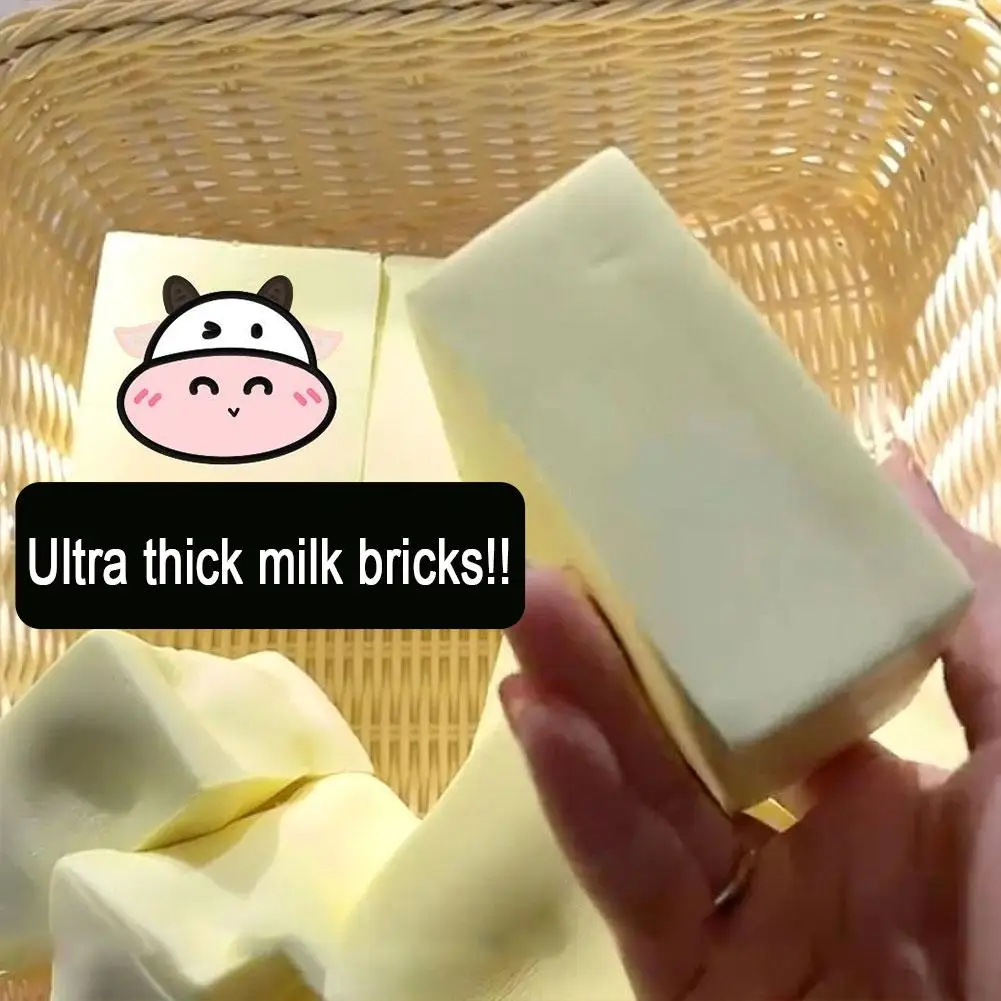 The Milk Brick Has A Slow Rebound, A Moist And Soft A Is And Feel, Fragrance, Relieves Stress And Milky Skin-friendly M0P1