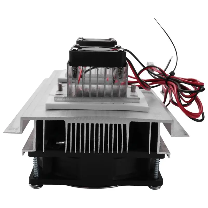 [newa76k-】-1pcs-200-x-115-x-85mm-120w-thermoelectric-peltier-refrigeration-semiconductor-cooling-system-kit-double-fan
