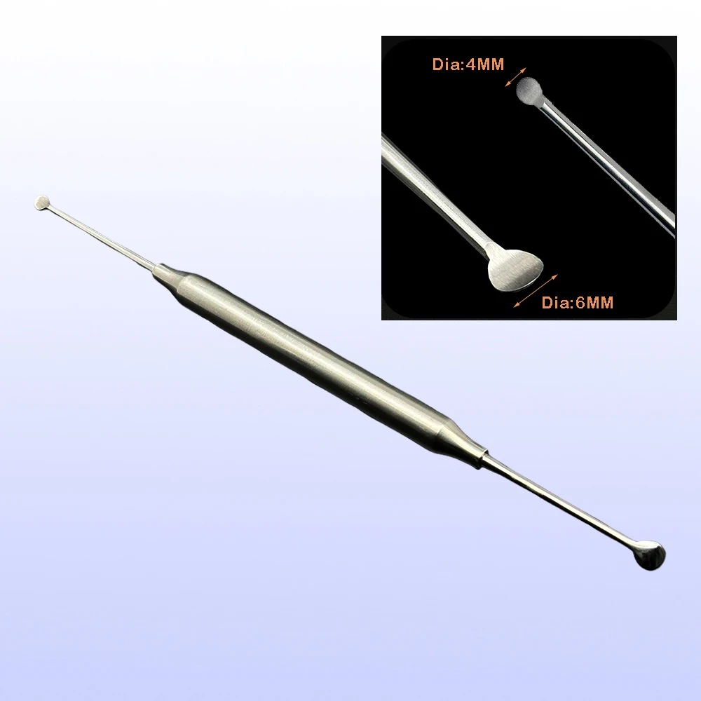Stainless Steel Dental Implant Surgical Kit Bone Curettes Excavator Spoon round Tip Tools for Oral Care Procedures