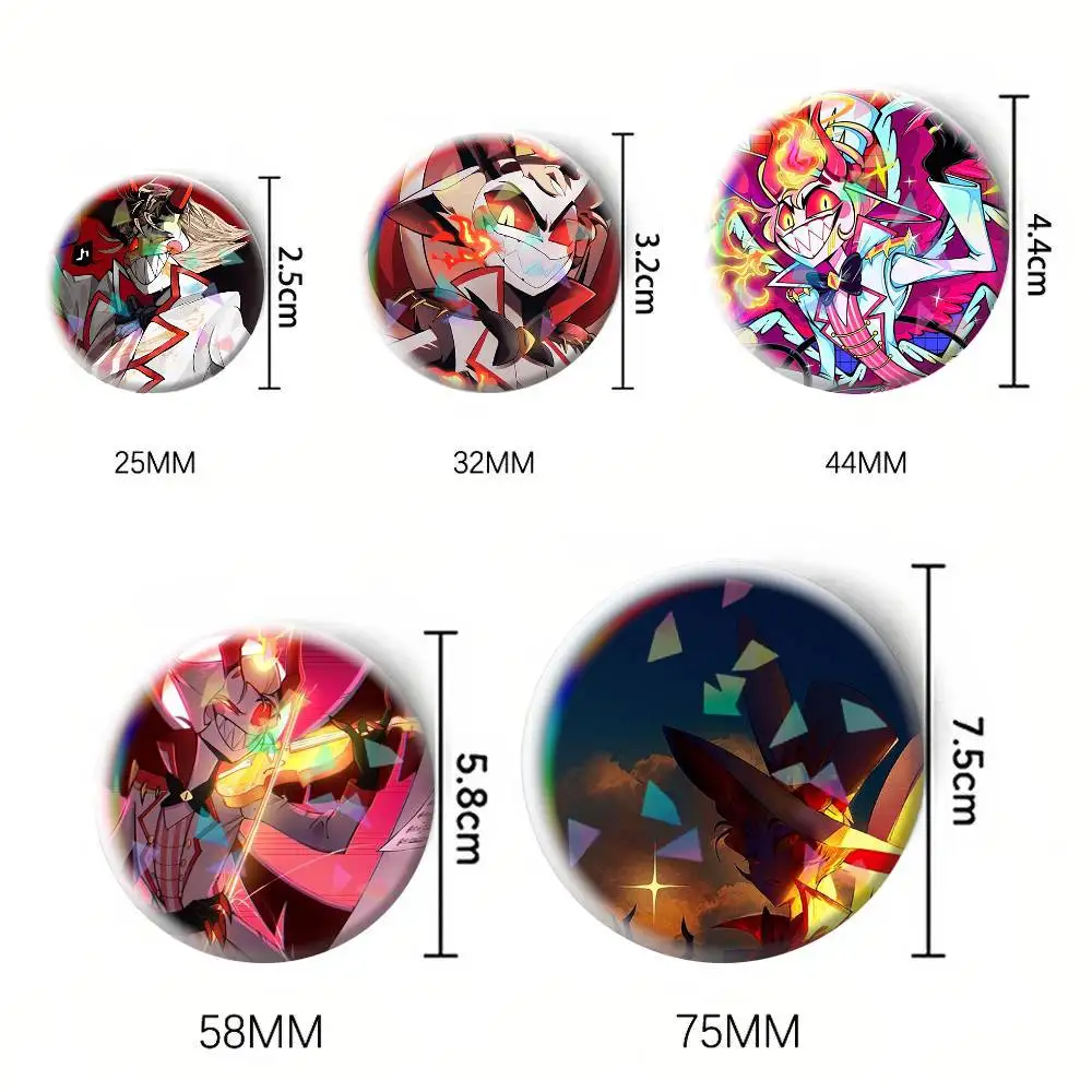 Hazbin H-Hotel Lucifer M-Magne  75mm 44mm 25mm Brooch Backpack Hat Pins Accessories Toys Badge