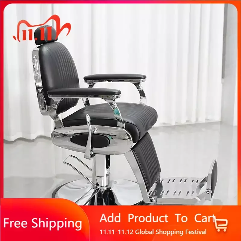 Nail Reclining Barber Chairs Ergonomic Professional Aesthetic Stylist Comfortable Barber Chairs Metal Silla Barberia Furniture