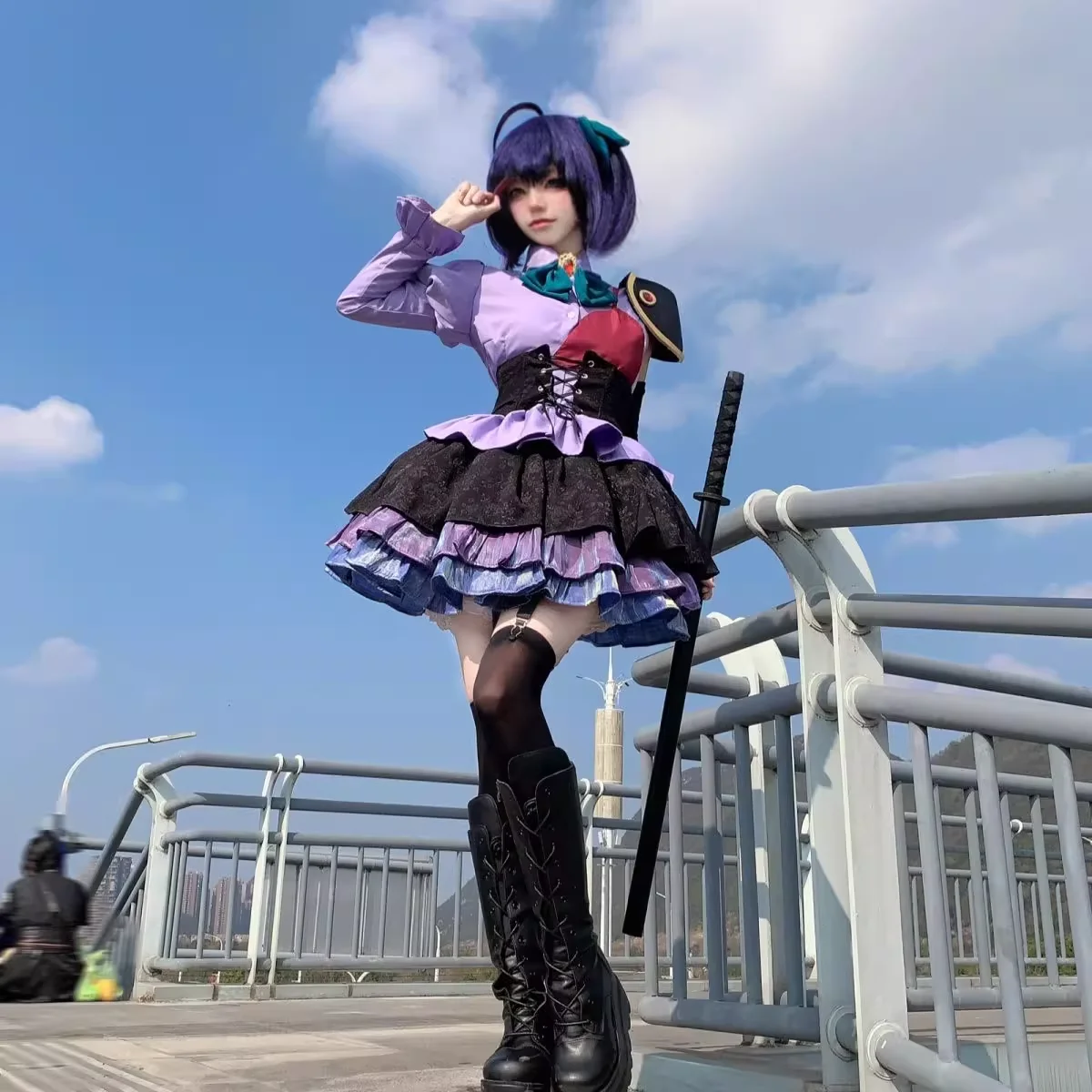 

Love, Chunibyo & Other Delusions! Rikka Takanashi Cosplay Costume Outfit Halloween Carnival Christmas Role Play Dress Wig QQ cos