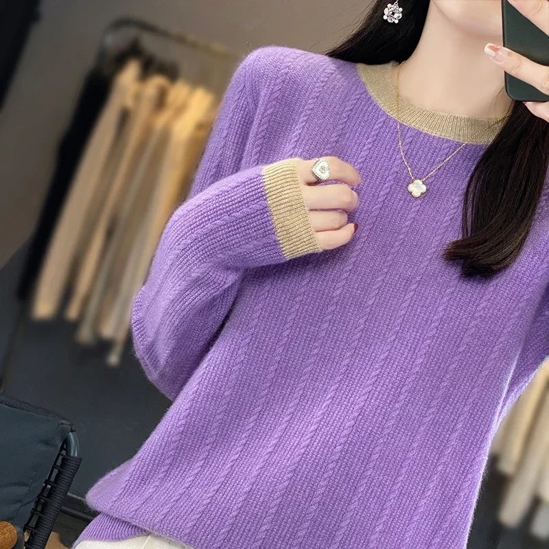 Tailor Sheep Autumn&Winter Half Turtleneck Loose Solid Color Pullover Thickened Cashmere Sweater Women's Knitted Bottoming Tops