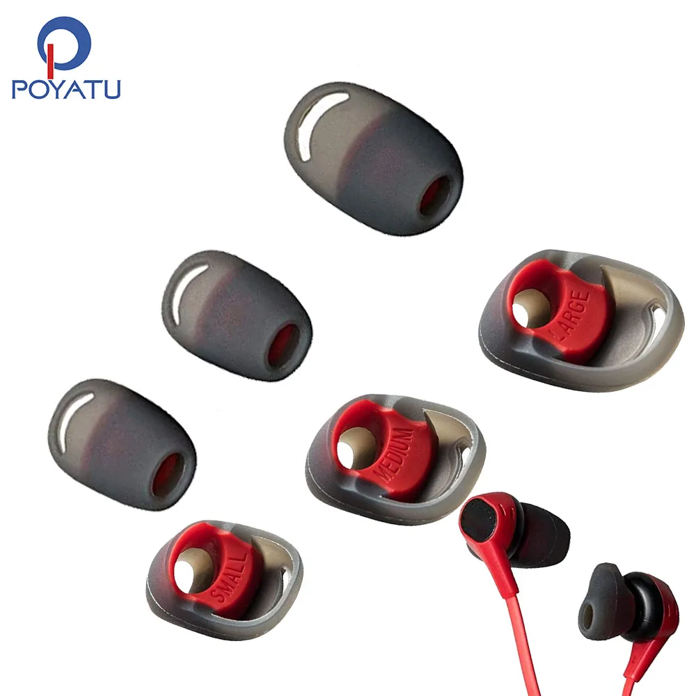 

POYATU Silicone Eartips Earbud for Kingston HyperX Cloud Buds / Wireless Headphones Replacement Ear Tips Buds Earbuds