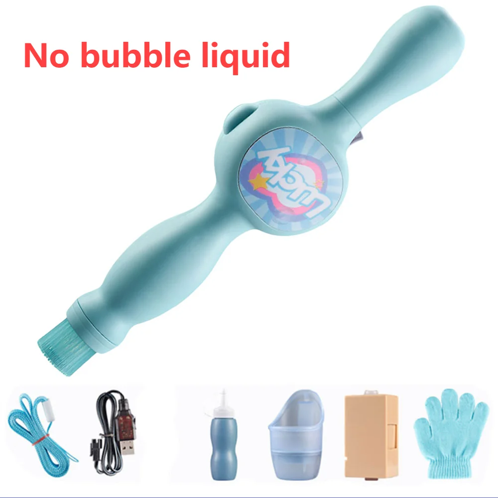 Smoke Bubble Machine (Bubble Liquid is not Included) Elastic Bubble Fog Wand with Magic Smoke Effect Bubble Blower Toys for Kids