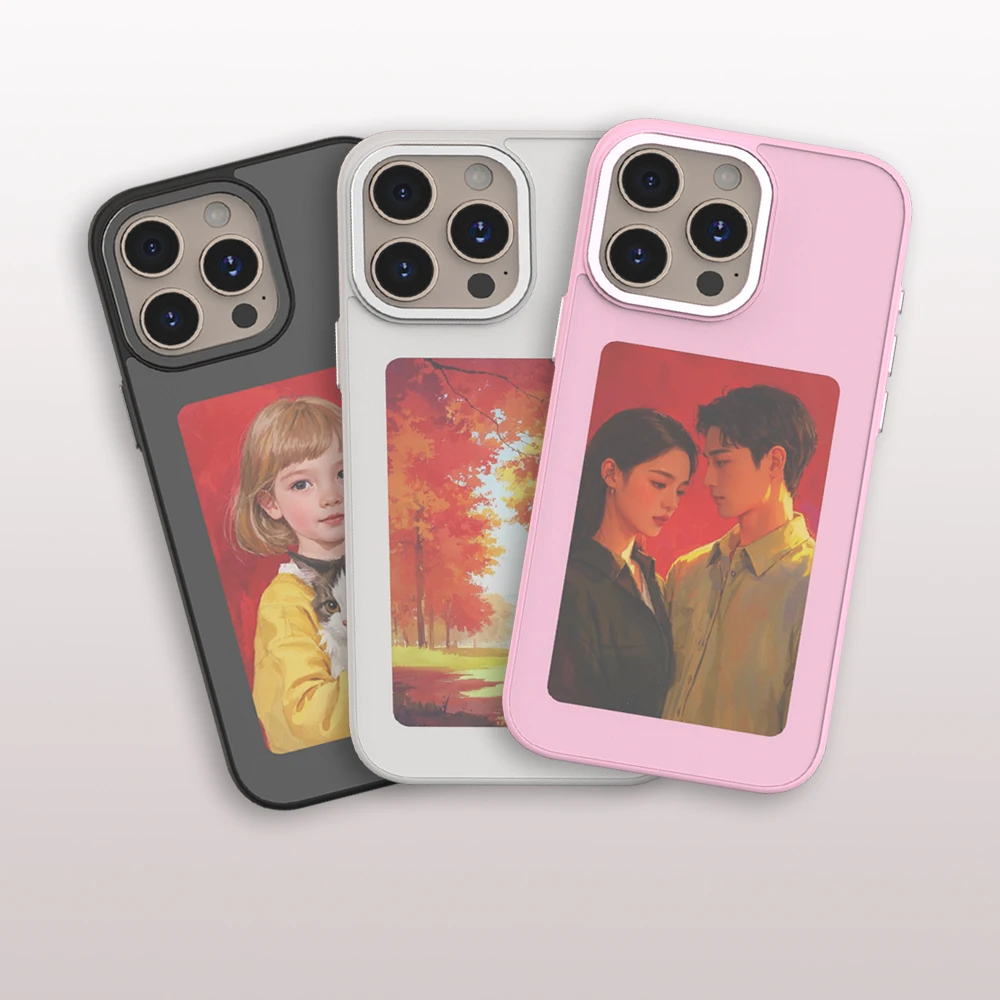 

Высококачественный чехол для телефона с искусственным интеллектом для iPhone 16, 15, 14, 13 Pro Max, умный NFC, электронный чернильный экран, противоударный корпус для пары фотографий