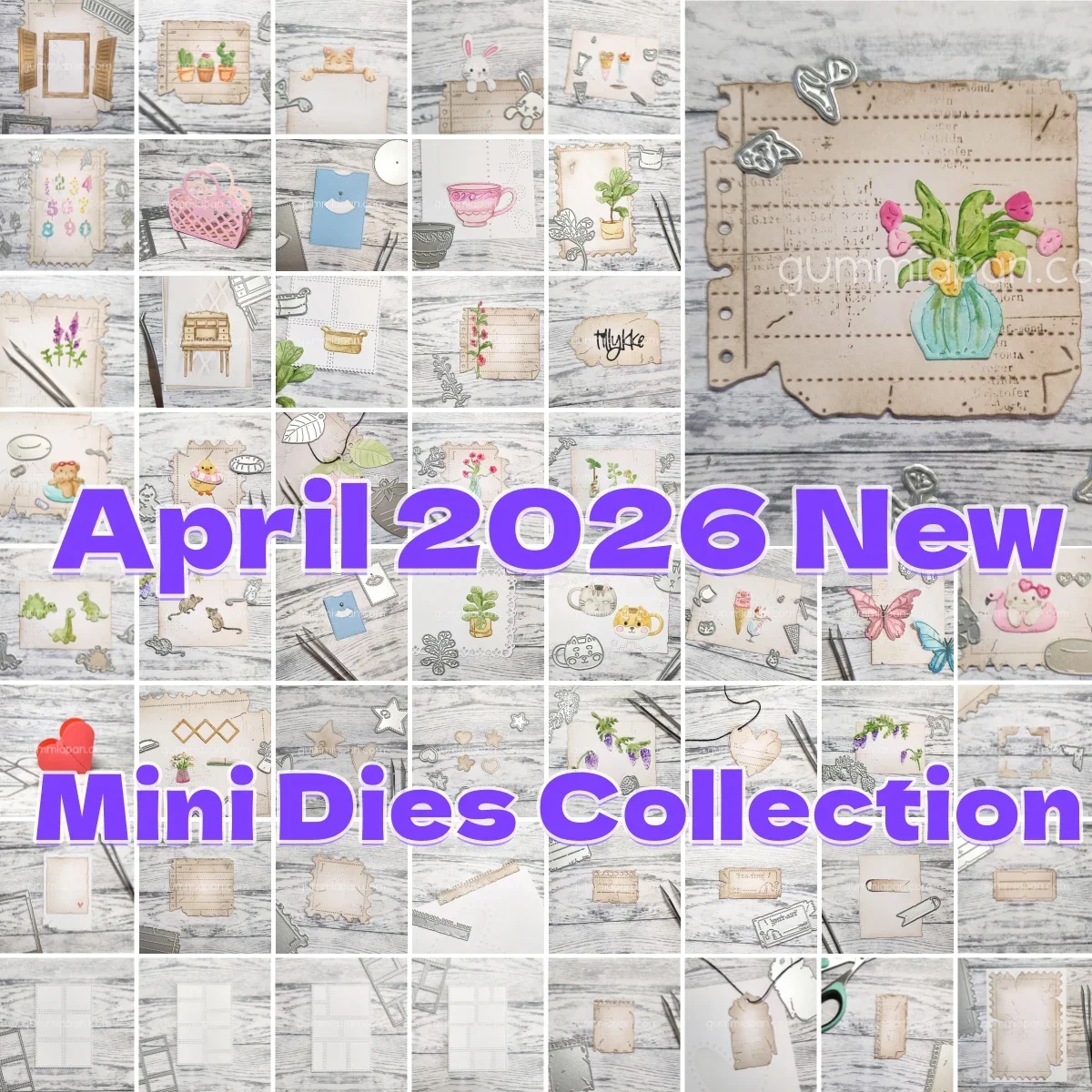 Mini Dies Vase Animal Flower Tag Bakgrund Metal Cutting Dies for DIY Greeting Card Scrapbook Paper Craft Supplies April 2026 New