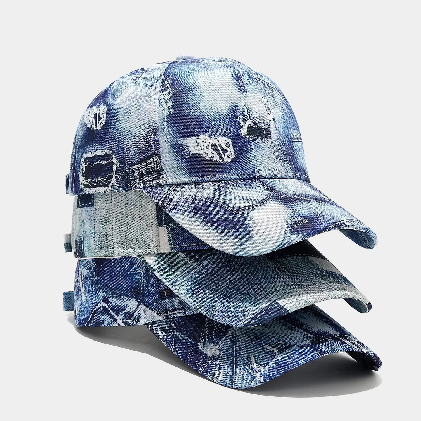 

Унисекс, джинсовая кепка для папы в стиле ретро, регулируемая бейсбольная кепка с принтом для мужчин и женщин, летняя защита от солнца, уличная повседневная винтажная кепка