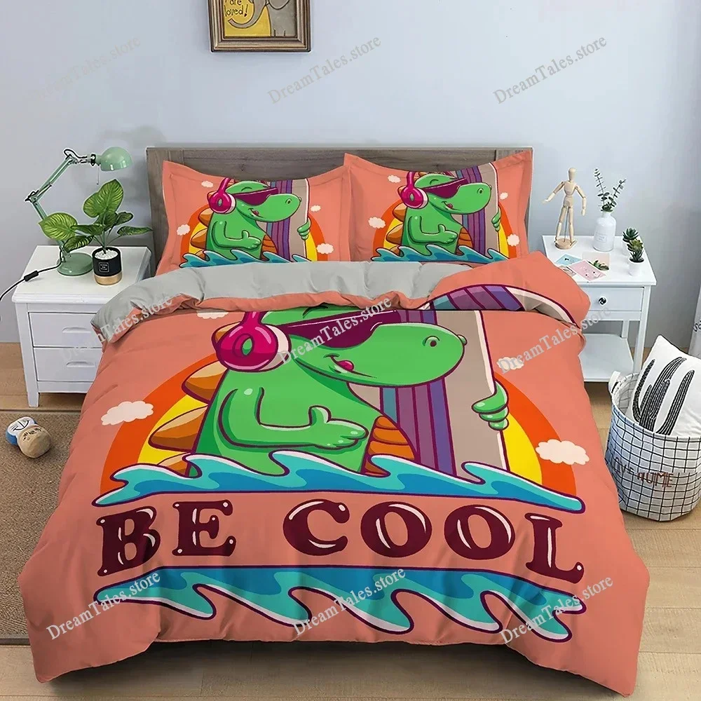 

Cartoon Dinosaur Jurassic World Theme Bedding Set Boys Girls Twin Queen Size Duvet Cover Pillowcase Bed Kids Adult Luxury Gift