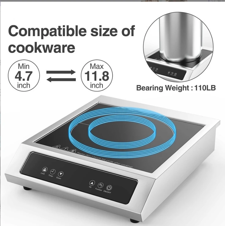 Professional Supplier Commercial Induction Cooker Flat 3500W Stir-fry High-power Restaurant Table Induction Cooker 110V/18000W