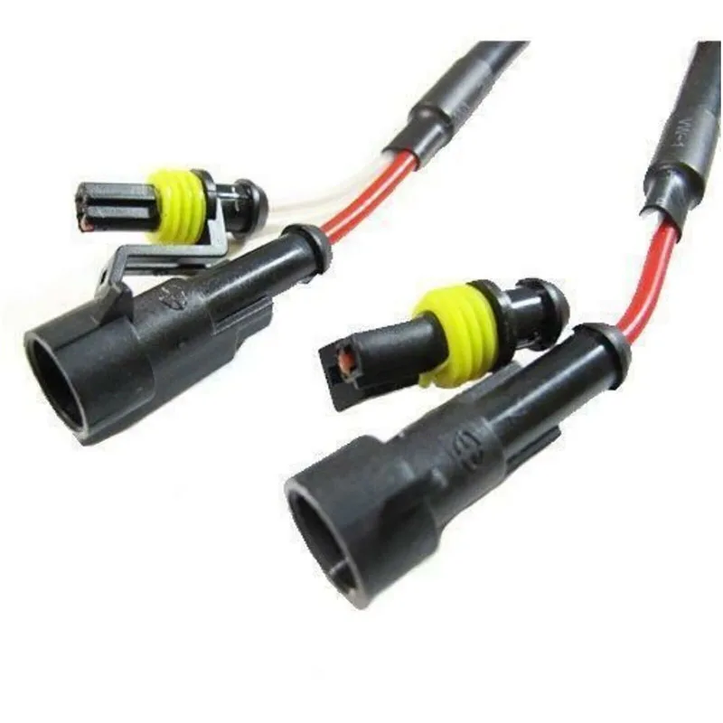 Metal HID Xenon Bulb Adaptadores, Conector de Chicote, Soquete do cabo, D2S, D2R, D2C, 2pcs