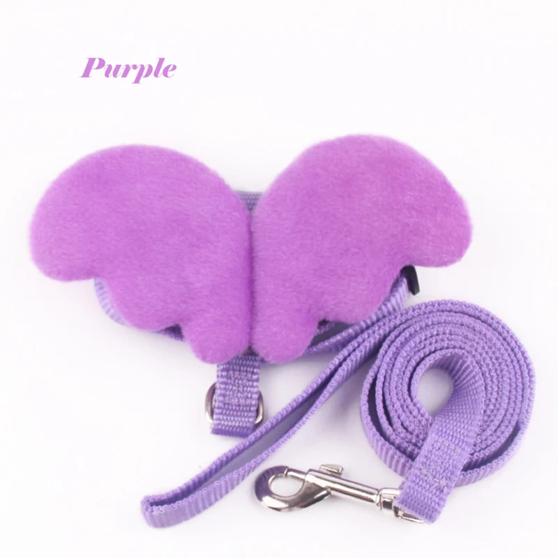 Niedliches Engelsflügel-Haustier-Kaninchen-Geschirr und Leine für Katzen, Kaninchen, personalisierte Kaninchen-Geschirre, Hasen-Accessoires, Hamster-Kleidung