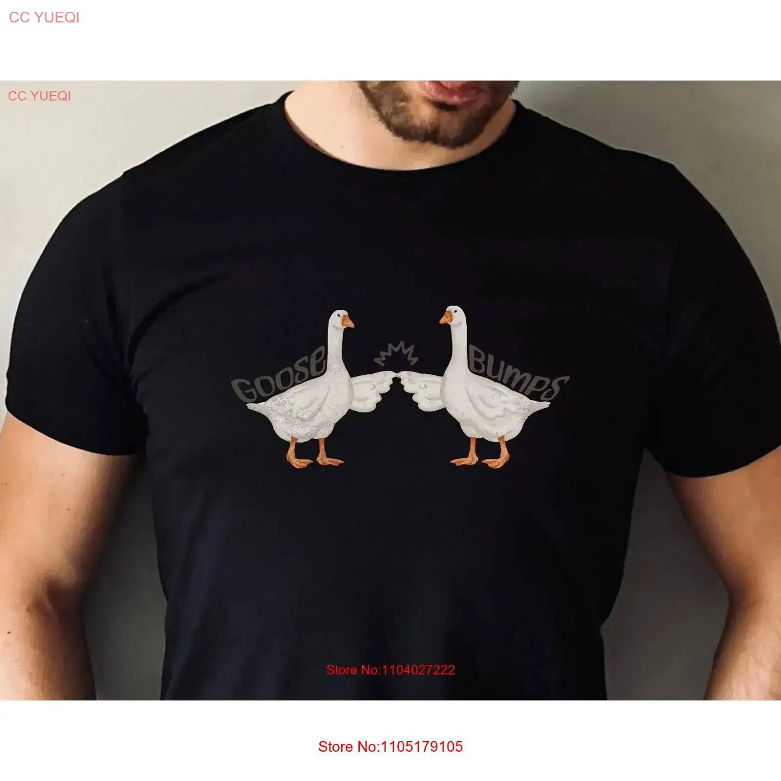 Goose Bumps T Shirt Funny Camping Wing Fist Bump Comfortable Outdoors Soft Top vintage Washed homme Stylish fashion