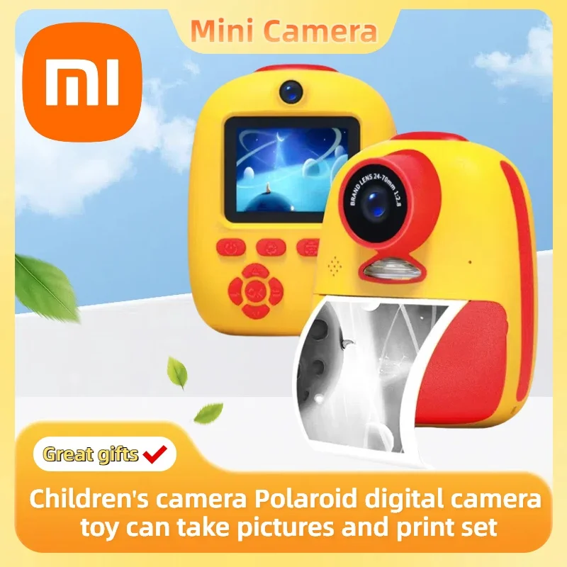 Xiaomi Children Camera Mini Polaroid Digital Camera Toy Photo Printing Set Small SLR Camera Children's Gift with Printing Paper