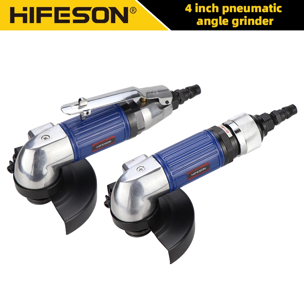 HIFESON Pneumatic 4inch Angle Grinder Cutting Machine Air Mini Cutter Power Tool 13000RPM For Grinding Cutting Metal Wood