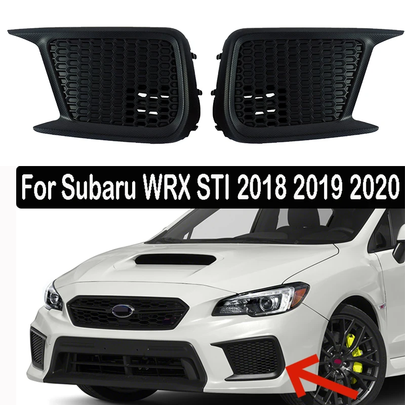 

Накладка на решетку переднего бампера автомобиля для Subaru WRX STI 2018 2019 2020, накладка на решетку переднего гриля с Сотами 57731VA400 57731VA410