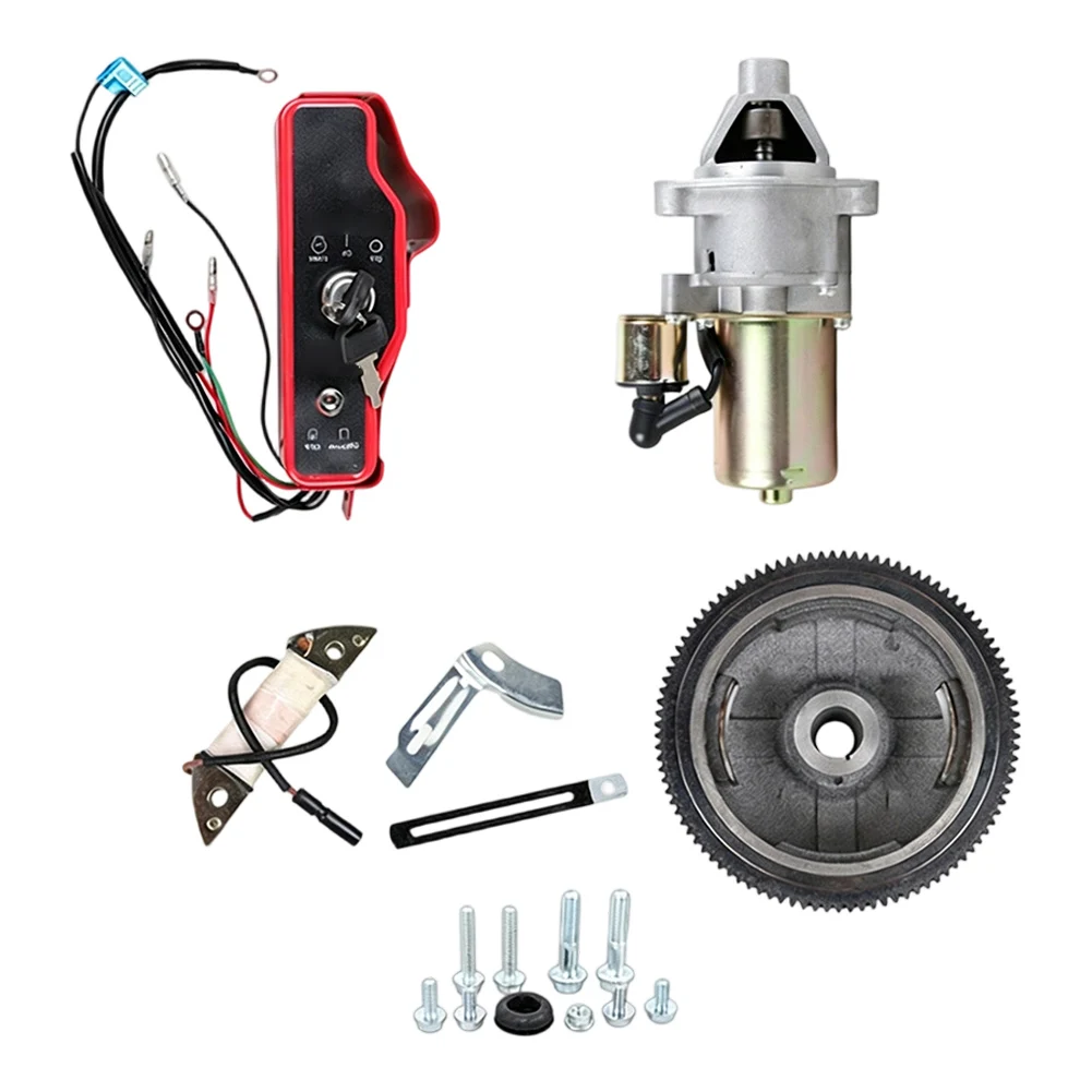 Electric Start Flywheel Kit For Honda  For GX160 168F 170F 7.5HP Engine With Charging Coil Starter Motor And Fan Cover Parts