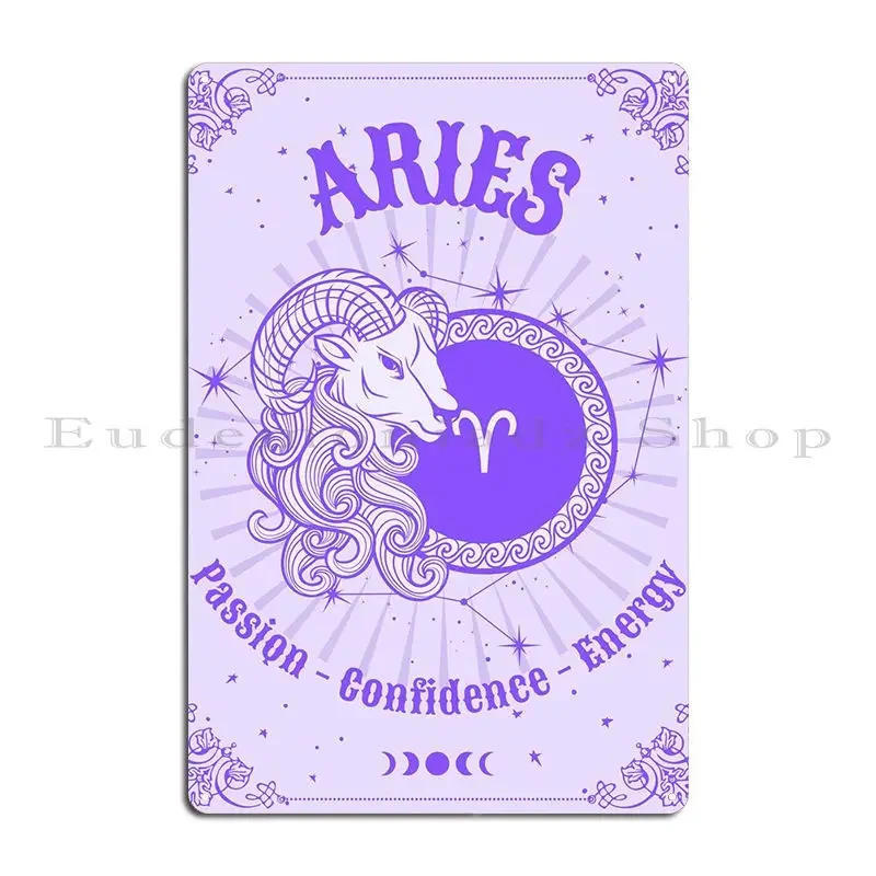 Aries Metal Plaque Poster Painting Club Print Bar Bar Cave Tin Sign Poster