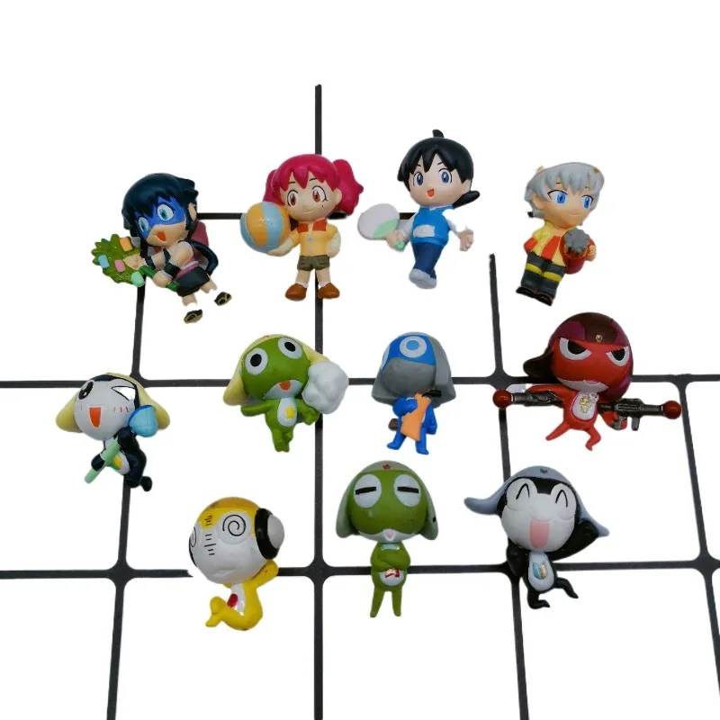 Llavero de personaje de anime Keroro Sergeant Frog Squad original de Bandai, materiales DIY, figuras a granel, no incluye cordón