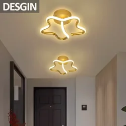 Nordic LED Ceiling Light Plated Gold Star 16w Lamps For Entrance Hallway Corridor Bedroom Cloakroom Indoor Illumination Fixtures