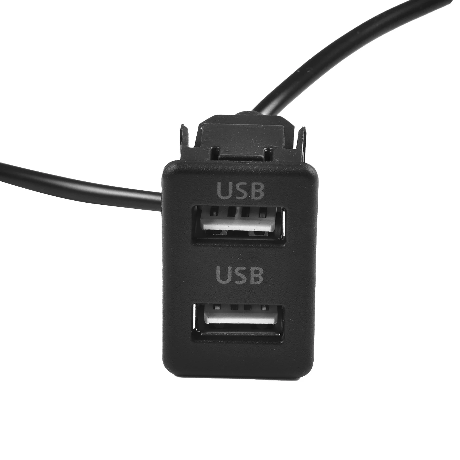 Uchwyt samochodowy na deskę rozdzielczą Podwójny port USB Przedłużacz interfejsu 145 cm Adapter kablowy Podwójny panel portu USB typu C Adapter przedłużacza AUX — zdjęcie 3