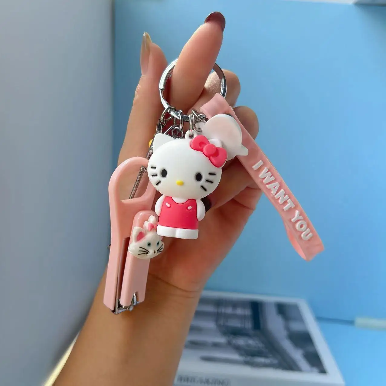 

1/7PCSHello Kitty Keychain Cute Cat Pendant Anime Doll Bag Accessory Phone Strap Car Decoration