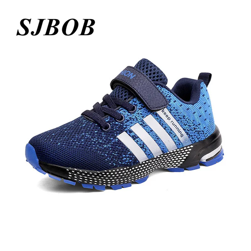 

New Blue Kids Sneakers Size 28-39 Knit Boy's Running Shoes Light Comfort Anti-Slip Marathon Sneakers For Girls Sapatilhas Menino