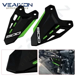 For KAWASAKI NINJA500 ninja 500 Z500 2024 Motorcycle Accessories CNC Aluminum Heel Guard Foot Peg Rearset Plate Protector 2024