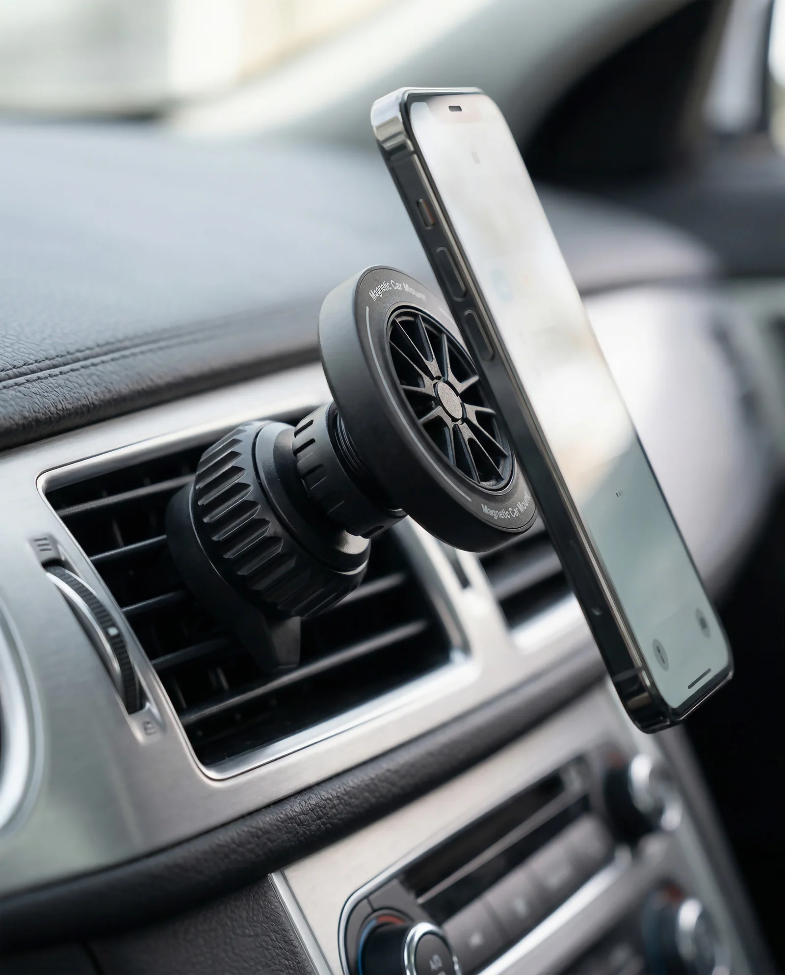 Maßgefertigte Magnetische Handyhalterung mit Luftstromkühlung für VW Tiguan 2024 2025 2026 2027 Tayron, 360° Drehbar ° Schwenkbare Telefonhalterung – Detail 13