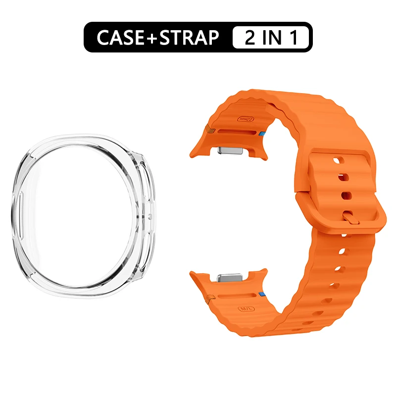 Hohlgehäuse + offizielles Silikonband für Samsung Galaxy Watch 8 Armband Zubehör Sportarmband Correa Galaxy Watch 8 40 mm 44 mm – Detail 3