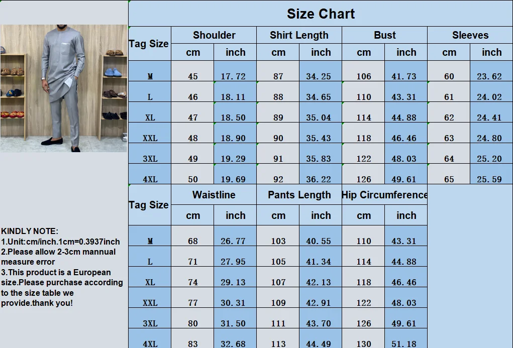 Men Suit 2Pieces Set Printed And Pockets Long Sleeved Top Shirt Pants Outfits African Casual Ethnic Style Designer Man Clothing