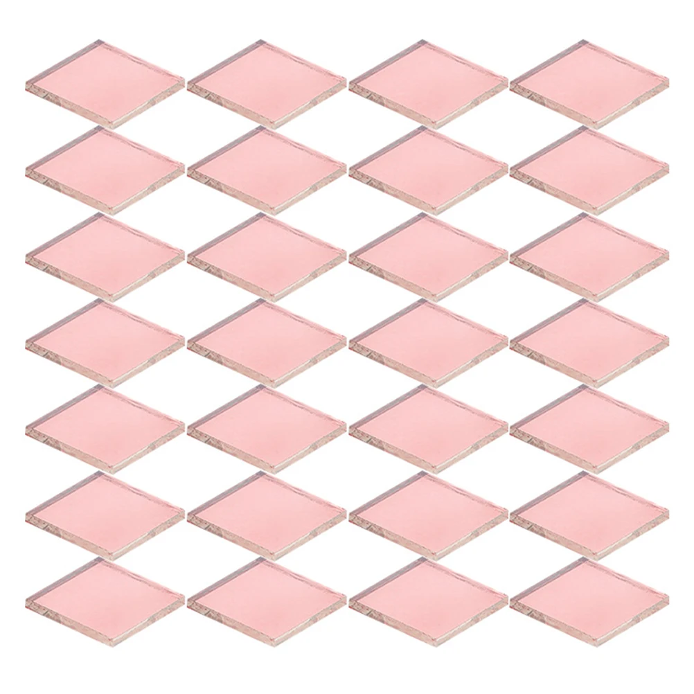 

100 Pcs Mirror Decorative Stickers Self Bonding Tiles Easy Install Adhesive Mirrors Ceramic