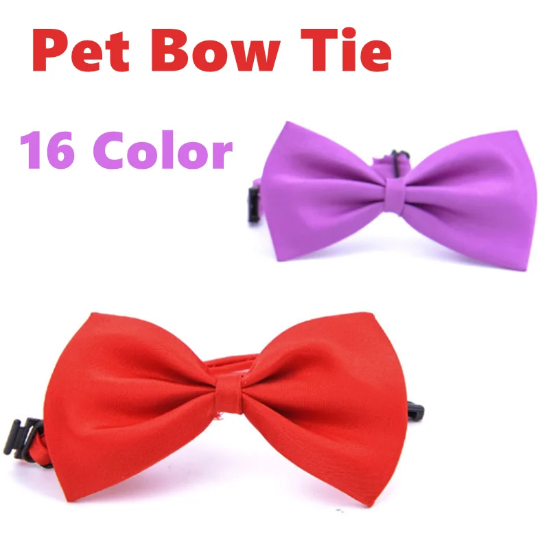 40cm Adjustable Dog Cat Bow Tie Puppy Pets Neck Tie Pet Supplies Kitten Cat Dog Collar Strap Cat Dog Grooming Accessories 1PC