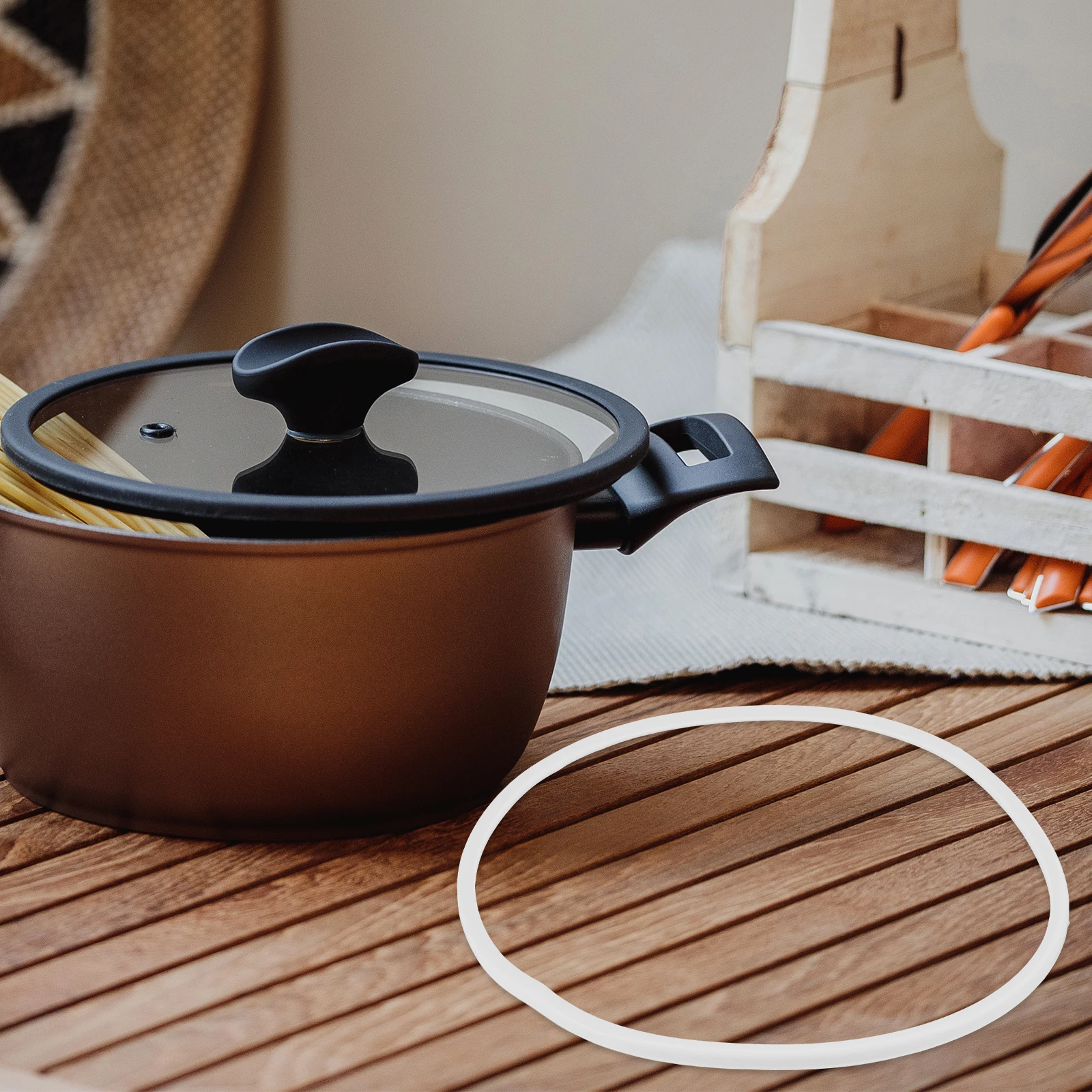 

Elastic Soup Bucket Sealing Ring Silicone Rounds Reusable Heat Insulation Food Grade Pad Gardening Supplies