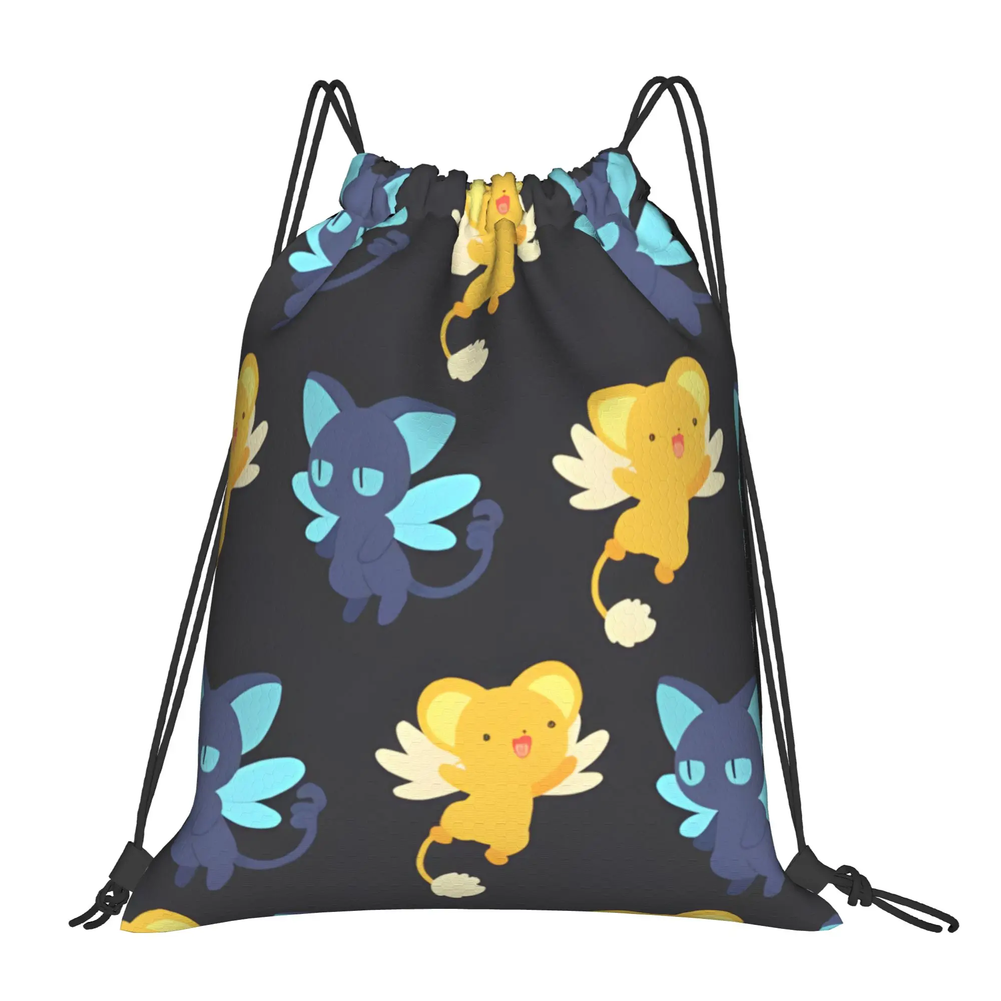 1 pc Kero & Spinel Cardcaptor Sakura Drawstring Bags Travel Storage Backpack School Shoe Bag