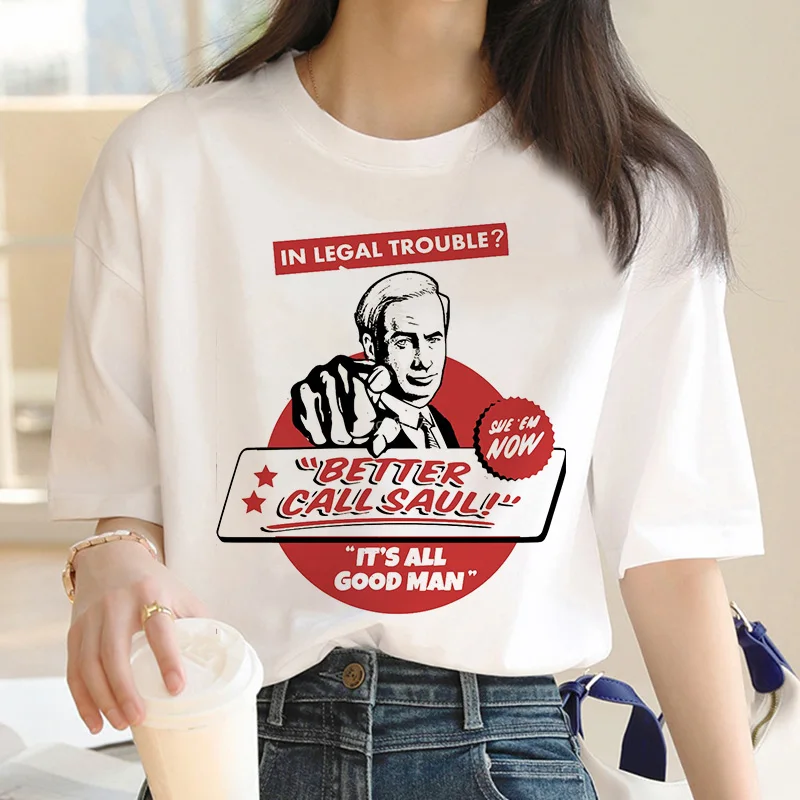 

Better Call Saul T Shirt Female Streetwear Graphic Tees Women Couple Man Harajuku Clothes T-shirt Harajuku Kawaii Camisetas