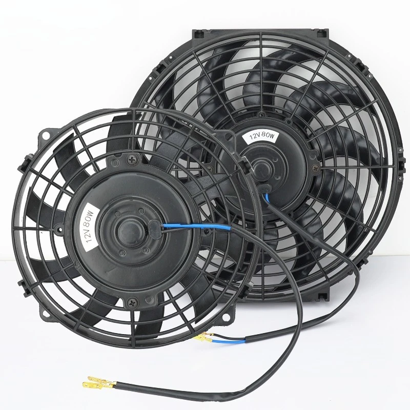 Universal Cooling Fan Radiator, 12V 80W 120W, Electric Push-pull Kit for Vehicle Oil Cooler & Intercooler System