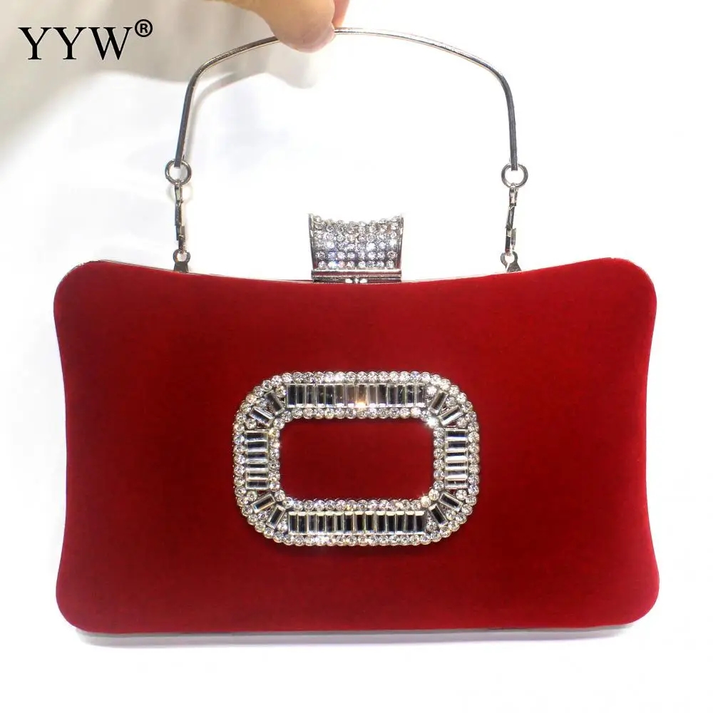 Royal Blue Clutch Bag Women Luxury Rhinestone Box Shape Top Handle Female Evening Purses And Handbags Wedding Party Dress Purse