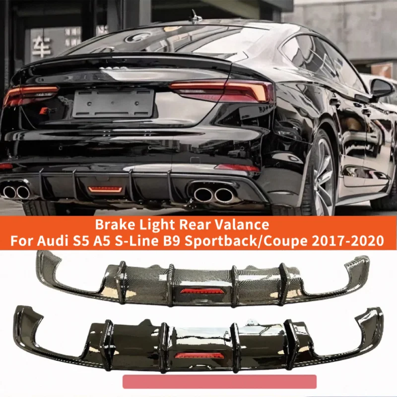 A5 S5 S-Line B9 F5 Vor-Facelift 2017-2020 Sportback Coupé Heckdiffusor Rückbremslicht Karosserie-Kit