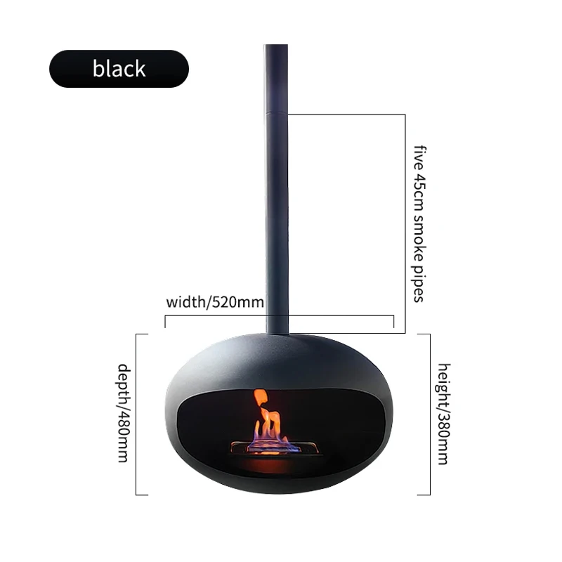 Suspended real flame fireplace ceiling embedded home decoration ethanol fireplace flueless wall mounted bio ethanol fireplace