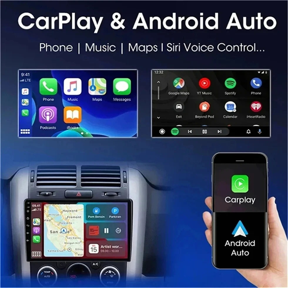 Android 14 Car Radio For Mazda RX8 RX-8 2009-2011 Multimedia Player GPS Navigation wireless Carplay IPS Stereo Head Unit 2Din