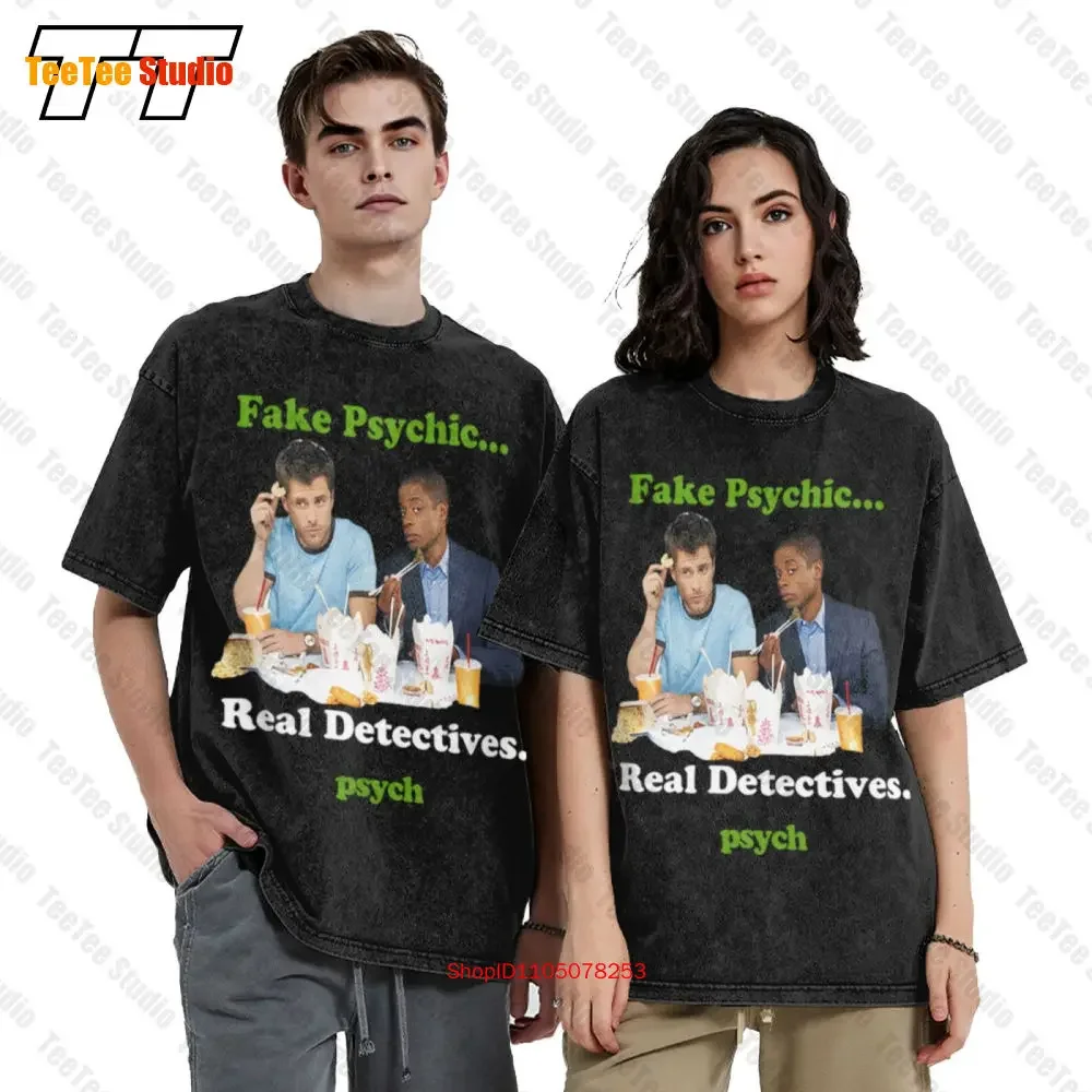 Psych Take Out Gus Shawn White Vintage Shirt Gym Men Oversized T-Shirt 3D47