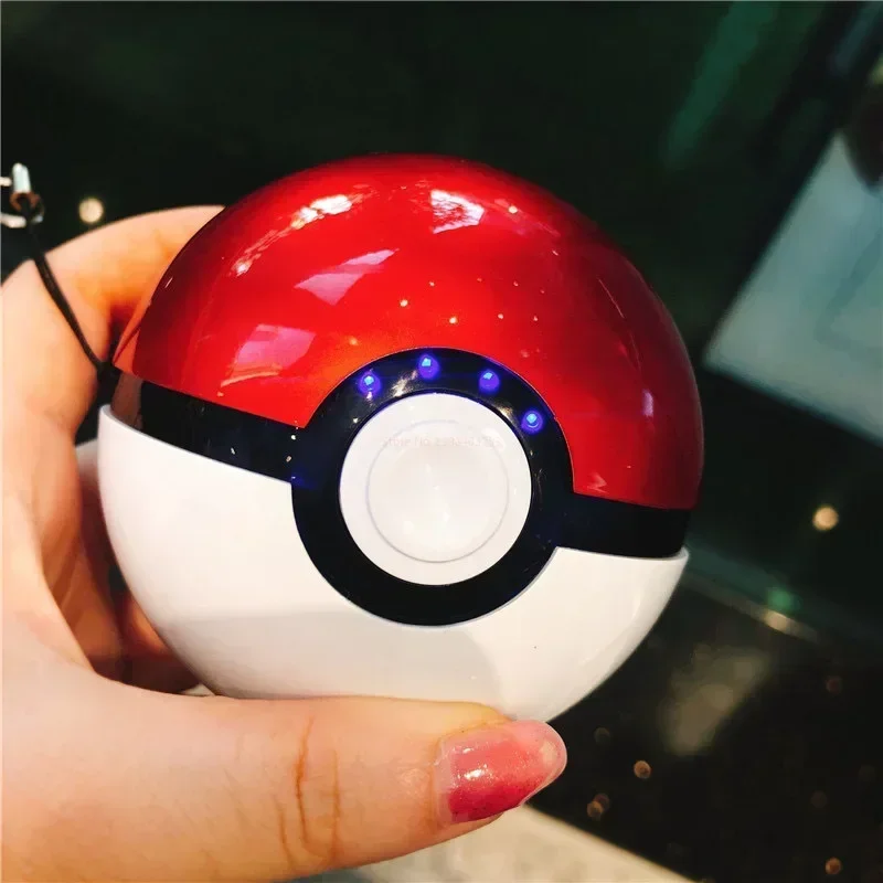 Pokemon Anime  10000 Mah Large Capacity Pocket Ball Power Bank Pikachu Creative Cartoon Game Peripheral Mobile Power Supply Gift