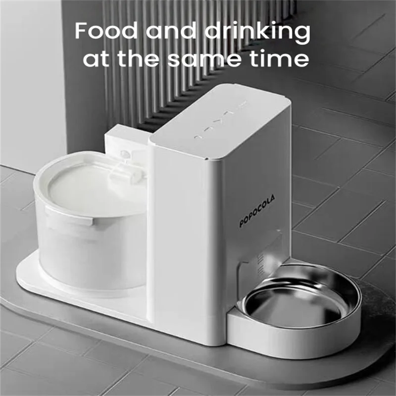 

Wireless Cats Water Feeder Material Feeding and Soak Rechargeable Battery Operated Gravity Stainless Food Bowl Pet Fountain