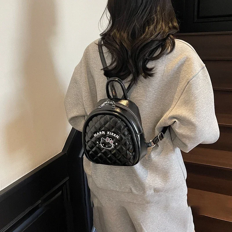 Plecak Hello Kitty Modny Przenośny Mały Plecaczek Nowy Dziewczęcy Plecak Ringge Śliczne Torby z Haftem z Kreskówek dla Kobiet