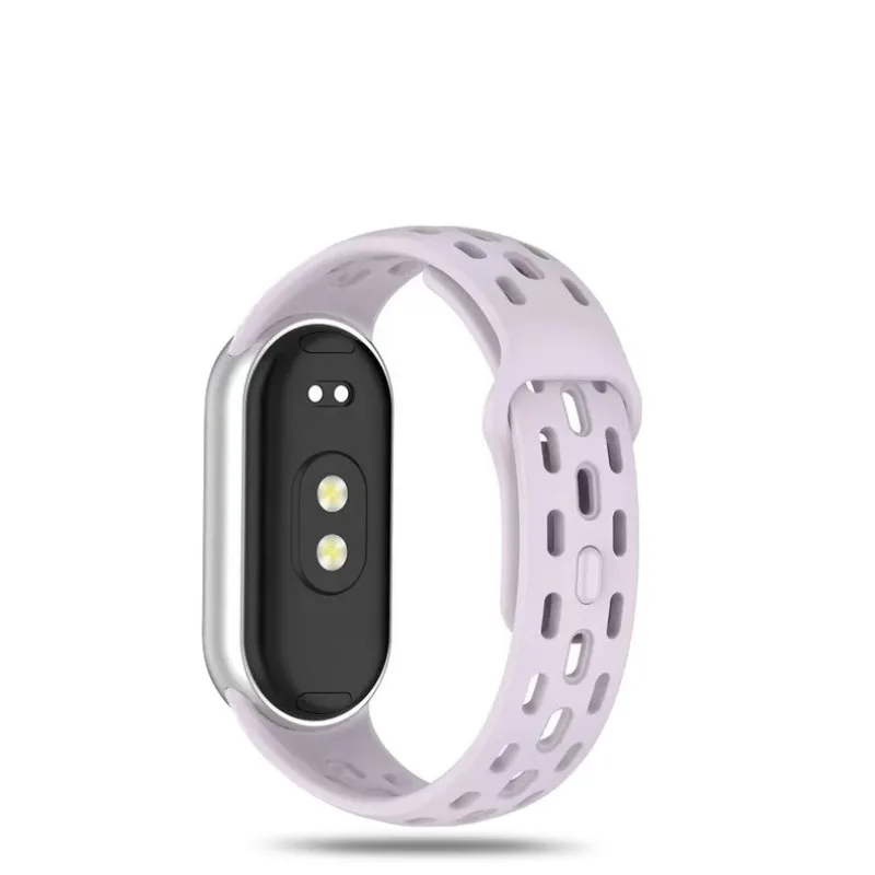 Honeycomb Mesh Silicone Strap Suit for Xiaomi Miband 8/9/10 Universal Hole Styled Silicone Strap